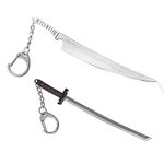 FunBoat Ichigo Bankai Sword Keychain - The True Tensa Zangetsu and Dual Zangetsu Blades Anime Gift for Kids Teens Women Men, Zanpakuto Set, One Size