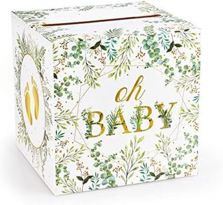 Floral Baby Shower Card Box Favors Post Box Cardboard Receiving Money Box Holder for Reception, Baby Showers, Anniversary, Baby Birthday Party Table Centerpiece Decorations
