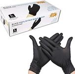 Disposable Gloves,Black Nitrile Glo