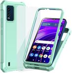 Ailiber for BLU View Speed 5G Phone Case, View Speed Case with Screen Protector, 2 Layer Structure Protection, Shockproof Corner TPU Bumper, Rugged Silicone Cover for BLU View Speed B1550VL-Mint Green