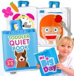 Curious Columbus Quiet Book - My Big Day - Montessori Toys for Toddlers - Educational Toys for 3 Year Old Learning & Education Toys - Sensory Busy Book Toddler Toys - Travel Toys for Girls and Boys