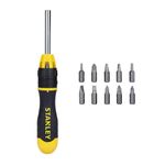 STANLEY STHT68010-8 Magnetic Holder Ratcheting Screwdriver with 10 Bits