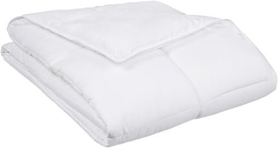 Amazon Basics Down Alternative Bedding Comforter Duvet Insert - Twin, White, Light