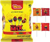 Vero Banda Fuego Mix Assorted Chili Lollipops, Artificially Flavored, Net Wt. 21.86 Ounces, 40 Count Bag