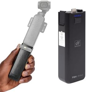 DFCINE Osmo Pocket 3 Battery Handle Grip with Mic Connection, 5000mAh Full-Decoding Osmo Pocket 3 Batter with Type-C Port Transfer Date