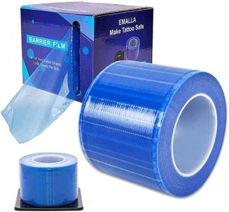 Beoncall Blue Barrier Film Roll (1200 Sheets) Adhesive Tape for Dental, Tattoo, Makeup - Polyethylene, 4'' x 6''