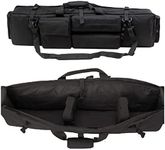 SJASD 39 inch Tactical Rifle Gun Case,Soft Padded Double Long Rifle Case Gun Bag,Gun Range Bag Firearm Transportation Backpack for Hunting,Shooting and Storage Transport