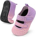 BARERUN Water Shoes Toddler Girls Water Shoes Quick Dry Barefoot Aqua Shoes Swim Pool Beach Shoes Non Slip Breathable Sandals Lightweight Summer House Slippers Pinkpurple 3.5-4.5