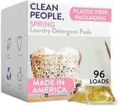 The Clean People Laundry Detergent Pods - Hypoallergenic Laundry Pods - Ultra Concentrated, Recyclable Packaging, Stain Fighting - Spring Scent, 96 Pack