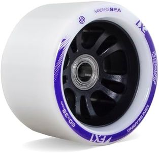 Bont FX1 Roller Skate Wheels with 688 Mini Bearings - Derby and Indoor Speed Quad Skating - Pack of 8 with bearings