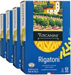 Tuscanini Authentic Italian Rigatoni Pasta 16oz (4 Pack) Made with Premium Durum Wheat, Done in 12-15 Minutes