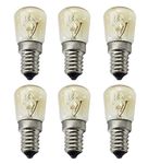 CTKcom 25W T25 E14 Base Oven Light Bulbs(6 Pack)- T25 E14 Microwave Light Bulbs 120V Heat Resistant Bulbs 300'C,Warm White Incandescent Light Bulb 360° Beam Angle,110-130V,6 Pcs