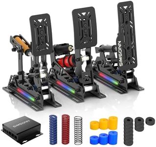 SIMSONN PRO X Ultra Pedals Sim Racing Pedals PC Racing Simulator Pedals Pressure Sensor Load Cell HE Hydraulic Pedals (PRO X U-P3-H3)