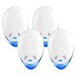 Ten KiKi Ultrasonic Pest Repeller, Dual Speakers Mouse Repellent,Indoor Use Repeller Ultrasonic Repellent for Mosquito, Insect, Spider, Bug, Ant, Cockroach, Rodents & Rats 4 Packs