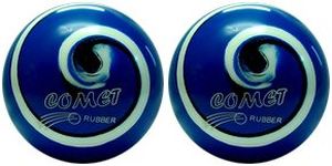 EPCO Duckpin Bowling Ball- Comet Pro Rubber - Royal, Black & White (5 inch- 3lbs. 12 oz.)