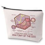 Anatomy of The D20 Makeup Bag with Zipper Dice Cosmetic Bag DM Lover Gift Anatomy DND Travel Case (D20)