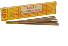 Goloka NagChampa Incense Sticks, 16 Grams x 4 Packs, For Meditation, Yoga, Healing, Aromatherapy, Relaxation, Spirituality