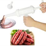 BUSOHA Sausage Maker Manual Hand Operated Sausage Filler Stuffer for Kitchen Holiday Celebration Family Reunion Food Grade Quality (1 Pack)