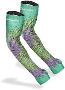 FARMER'S DEFENSE Gardening Arm Sleeves|UV Cooling Protective Sleeve Women & Men|Anti-Scratch Cover Sun UPF Outdoor Protection - Sea-Weed - S/M