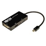 TRIPP LITE Keyspan Mini Displayport to VGA/DVI/HDMI, All-in-One Cable Adapter, MDP to VGA/HDMI/DVI, 6", Black