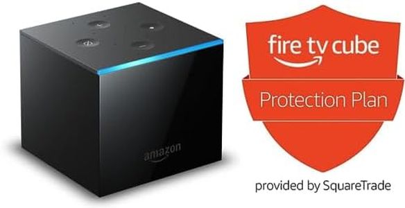 Certified Refurbished Fire TV Cube (2nd Gen), Hands-free streaming device with Alexa, 4K Ultra HD, includes 1-Year SquareTrade Warranty