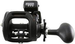 Okuma Magda Pro Line Counter Levelwind Trolling Reel, Small, Black/Silver, MA-20DXT