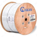 Newyork Cables Cat6a Plenum Cable 1000ft - Certified 100% Solid Pure Copper Cat 6 a Ethernet Cable – 23 AWG, 750 MHz, PoE++ - Unshielded Twisted Pair - Cat 6a 10 GB High Speed for Networking & Gaming