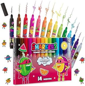Smarkers - Washable Scented Markers, Assorted Colors, Medium Tip, 14 Count