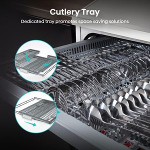 Hisense 16-Place Dishwasher – White, Large Capacity