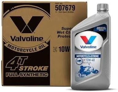 Valvoline 4-Stroke Motorcycle Full Synthetic SAE 10W-40 Motor Oil 1 QT, Case of 6