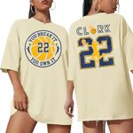 Women Basketball Shirt Oversized Basketball Mom Shirts You Break It You Own It Tee Basketball Lover Gifts Tops, Beige, L