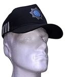 UK Security Officers Baseball Cap with Licensed Officer Badge Black Blue