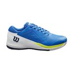 Wilson Men's Rush Pro Ace Clay Sneaker, Lapis Blue/White/Safety Yellow, 9.5 UK