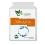 PUREVINE - 90 Water Balance Capsules - Botanical Blend with Magnesium and Vitamin B6 - Water Electrolytes and Hormonal Balance Supplement for Women, UK Manufactured to GMP Standard