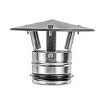 6 Inch Round Roof Cap - All Weather Chimney Cap - Galvanized Steel with Rubber Gasket for Perfect Sealing and Insulation - Roof Top Round Vent House Exhaust Roof Cap