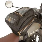 GR Golden Riders Polyester | Triangulo 13 | Motorcycle Tank Bag with Rain Cover, Bike Magnetic Tank Bag Black