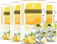 Twinings Superblends Defence Tea - Citrus & Ginger Green Tea Herbal Infusion with Echinacea & Vitamin C - 80 x Biodegradable Tea Bags