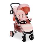 My Babiie MB30 Pushchair – from Birth to 4 Years (22kg), Easy Compact Fold, Large Shopping Basket, Adjustable Handle, Stroller includes Cup Holder, Rain Cover – Pink Stripes