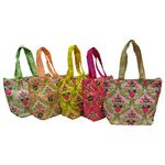 Purple Pink Trendy Traditional Designer Potli Bag Return Gifts For Women Bulk Wedding Favors Potli Purse For Return Gifts For Mehandi, Shagun, Haldi, Baby Shower, Guest (Pack Of 12 Pcs)