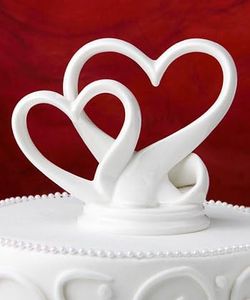 Cœurs entrelacés POUR gâteau de mariage en