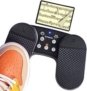 Wireless Page Turner Pedal for iPad, STRICH Rechargeable Music Page Turner Pedal, USB Silent Foot Pedal for Tablets Smartphones iPad Pro Multimedia Platforms PC, SPT-10