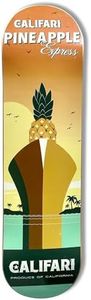Califari's Pineapple Express Skateboard Deck - 32" Maplewood Deck with Califari Art Decoration - Ready for Wall Mount or Just Add Trucks & Wheels