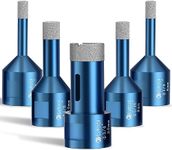 5PCS Diamond Core Drill Bit, Lytool Diamond Drill Bit 6/6/8/10/20mm Vacuum Brazed for Glass, Tile, Ceramic, Porcelain Stoneware, Marble, Dry or Wet Hole Saws for M14 Angle Grinder