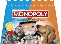 MONOPOLY Cats Vs Dogs Edition - 2 to 6 Players - Family Board Games - Ages 8+