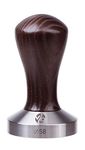 Tamper - Espresso Tamper - 58mm Tamper - Coffee Tamper Classic Series - Coffee Press Tool - Tamper Espresso - Stainless Steel Espresso Tamper - Handle Solid Wood - Pressure Base Tampers (venge, 58mm)