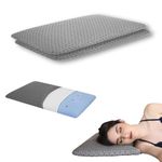 Dormyo Ultra Thin Memory Foam Pillow for Neck Pain and Shoulder Pain - Orthopedic Thin Memory Foam Soft Pillows for Sleeping - Gel Infused Memory Foam Pillow - Pack of 2 (25.5" x 16.5" x 2") Luxe