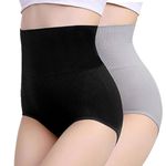 KROYWEN Women Nylon Spandex Double Layer Waist, Tummy, HIPS & Thigh Shaper High Waist Shaper Women Body Slimming Shapewear Underwear Butt Lifter High Waist Shaper Tummy shepar Black,Grey