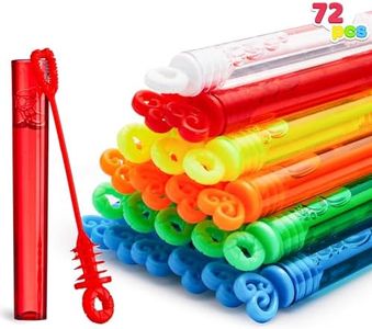 JOYIN 72-Piece Mini Bubble Wands Bulk, Summer Toy, Party Favor, Birthdays, Photo Prop Decorations, Gift, Circle & Heart Shapes for Kids