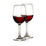 Incrizma Imported - 350 ml Red Wine Stem Glasses Set of 2 Christmas Gift, Clear Glass, Long Stem Wine Glass for Red and White Wine