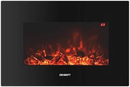 Devanti Electric Fireplace Fire Heater Wall Mounted 3D Flame Indoor 2000W Effect